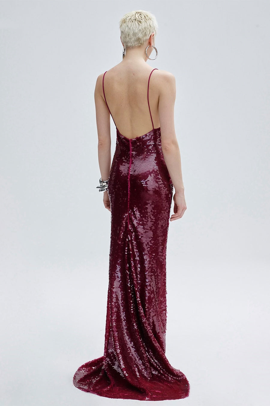 the new arrivals sequin dress The New Arrivals Ilkyaz Ozel Manu Sequin-embellished Satin Gown - Women - Gold Dresses