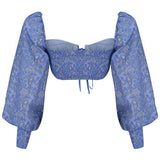 TOP TINA IN BENIRRAS AZZURRO