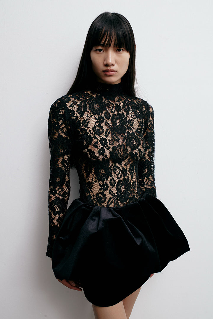 CATROUX MINI PEPLUM DRESS IN DERRIRE NOIR Siyah / 40 CATROUX MINI PEPLUM DRESS IN DERRIRE NOIR Siyah / 40