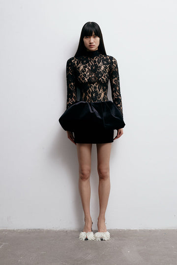 black mini skirt dress Black Pleated Mini Skirt main image 1
