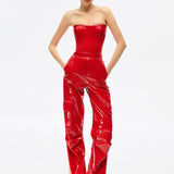 GISELLE JUMPSUIT IN PIGALLE RED