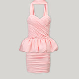 SAMSARA PEPLUM MINI IN FANTASME