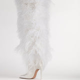 ILKYAZ BOOTS IN WHITE FEATHER