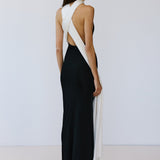 LEIA TRAIN DRESS IN RAVEN