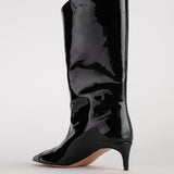 JACE BOOTS IN JEWELLED BLACK PATENT