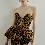 LIA PEPLUM MINI IN SAUVAGE