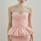 SAMSARA PEPLUM MINI IN FANTASME