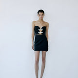 AMBROSIA STRAPLESS MINI IN DARK MATTER