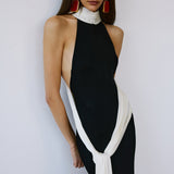 LEIA TRAIN DRESS IN RAVEN