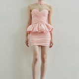 SAMSARA PEPLUM MINI IN FANTASME