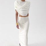 ZADA SKIRT IN MARBLE WHITE