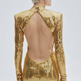 DONYALE MINI DRESS IN DRAGON D'OR