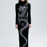 CATROUX DRESS IN IMPÉRIAL DRAGON