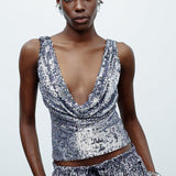 TAMARA TOP IN CERULEAN SKY