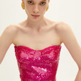 MONIQUE MINI STRAPLESS IN BARBADOS FIZZ