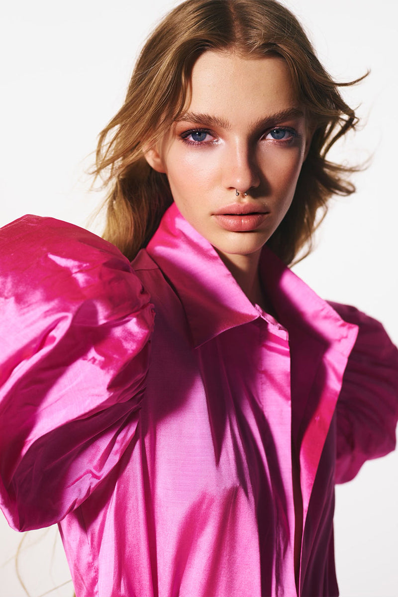 Gilda Shirt in Silk Pink