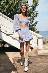 Eva Mini Skirt in Lavender Milk